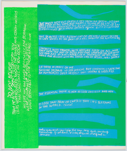 one must not cut oneself off from the world